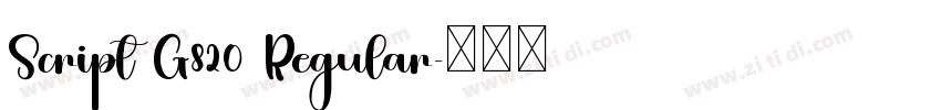 Script G820 Regular字体转换